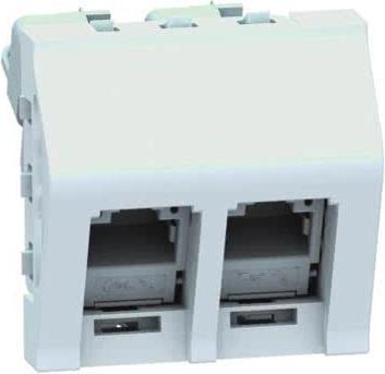 Image du produit GGK M45Adaptateur keystone2ports blanc alpin 6631 Adaptateur keystone M45 2ports vide 1 (Module Keystone)
