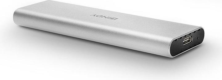 Actual product image Lindy USB 3.1 NVMe M.2 SSD Enclosure (M.2 2280, M.2 2242, M.2 2260, M.2 2230)