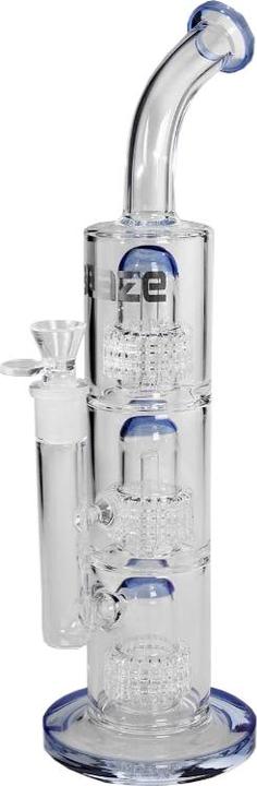 Actual product image Blaze Glass Bong with 3x drum percolator