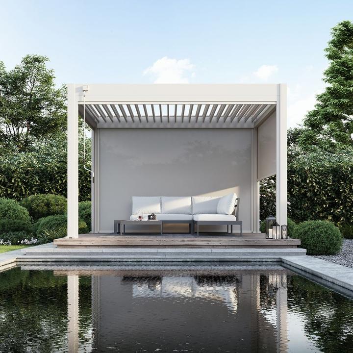 Produktbild Weide Sonnenrollo für Pergola 4.00m Sand (9 cm, 370.50 cm)