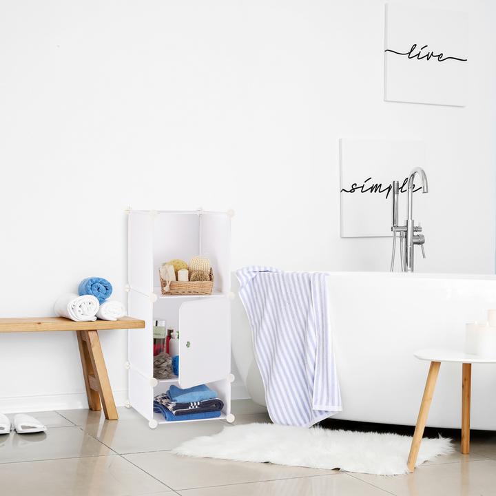 Actual product image Relaxdays 4 Compartments Shelving System (74.5 x 37 x 56 cm)