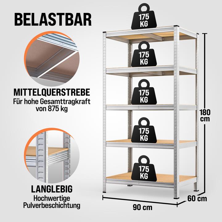 Actual product image Monzana Heavy duty shelving