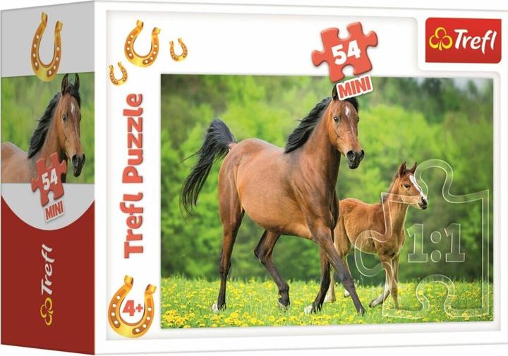 Actual product image Trefl Puzzle World of Horses: Mare with foal 54 pieces (54 pieces)