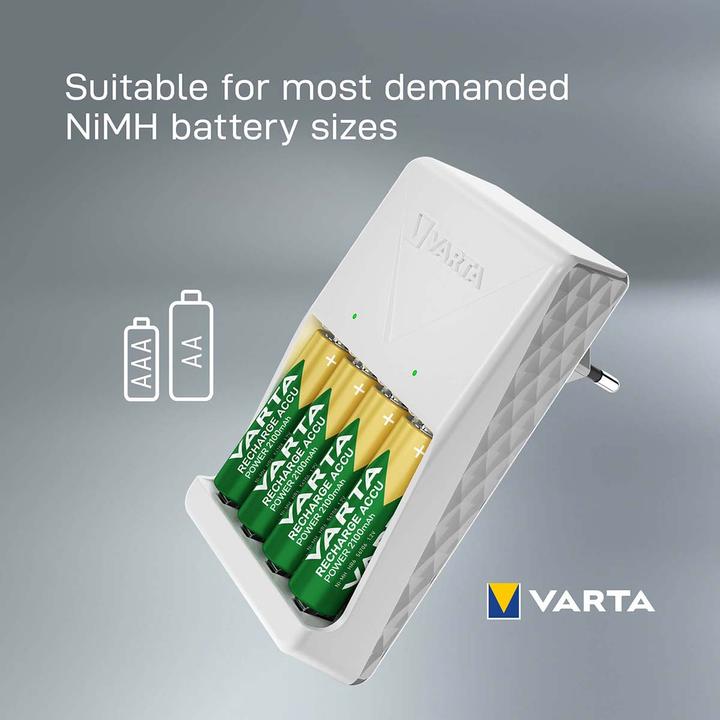 Image du produit Varta Plug Charger (1 pcs, AA, 1600 mAh, Piles rechargeables + chargeur)
