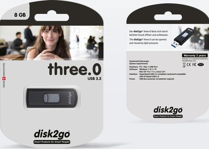 Produktbild Disk2go Three.O (8 GB, USB-A)