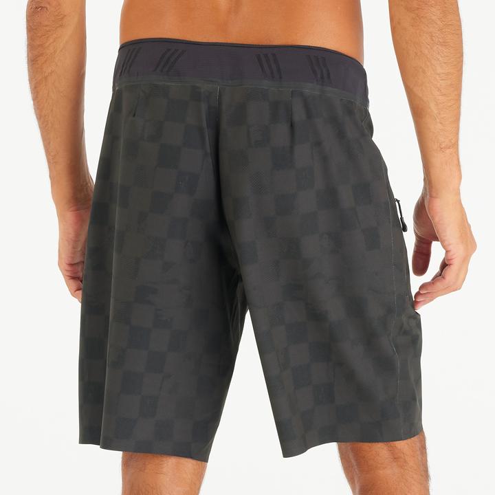 Image du produit Olaian Boardshort Surf 900 Long 20" Homme - Morpho Checky Noir (46)