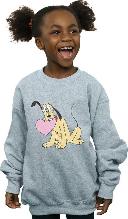 Actual product image Disney Girls Pluto Love Heart Sweatshirt (140, 146)