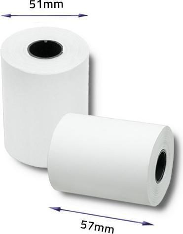 Immagine prodotto Qoltec Bianco - Rotolo (5,7 cm x 30 m) - 55 g/m² - 10 rotoli di carta termica per copie