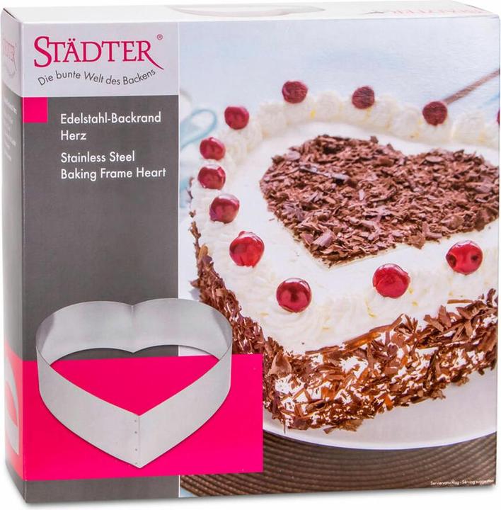 Actual product image Städter Cake frame heart stainless steel (26 cm)