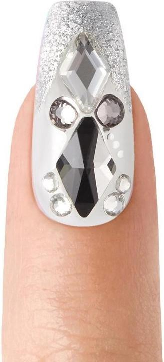 Produktbild Herba Kiss Majestic Nails - Sparkle (Kunstnägel, Grau, Transparent)