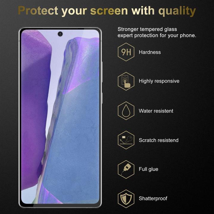 Actual product image Cadorabo Full screen display protection glass (1 Piece, Samsung Galaxy S20+)