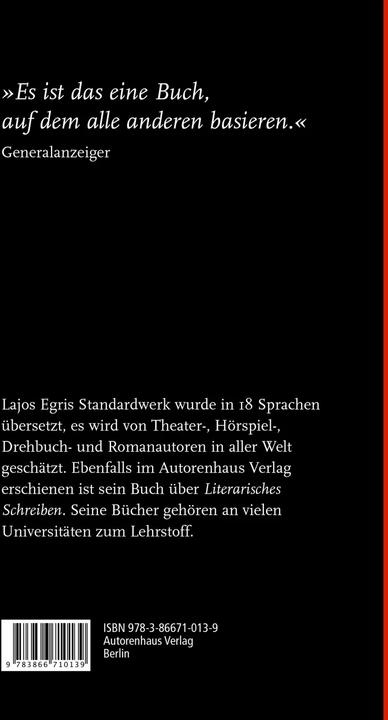 Actual product image Dramatisches Schreiben (German, Lajos Egri, Kerstin Winter, 2018)