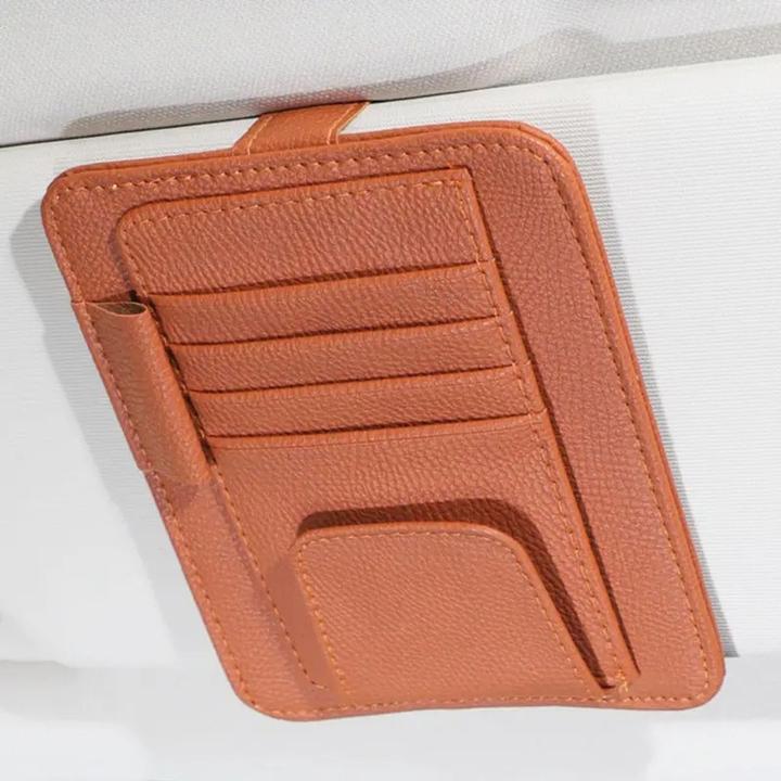 Produktbild König Design Sonnenbrillenhalter Auto Brillenhalter universal Halter Kartenfach Sonnenblende