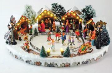 Actual product image Spieluhrenwelt World of Lights Ice Skating Rink Nostalgia