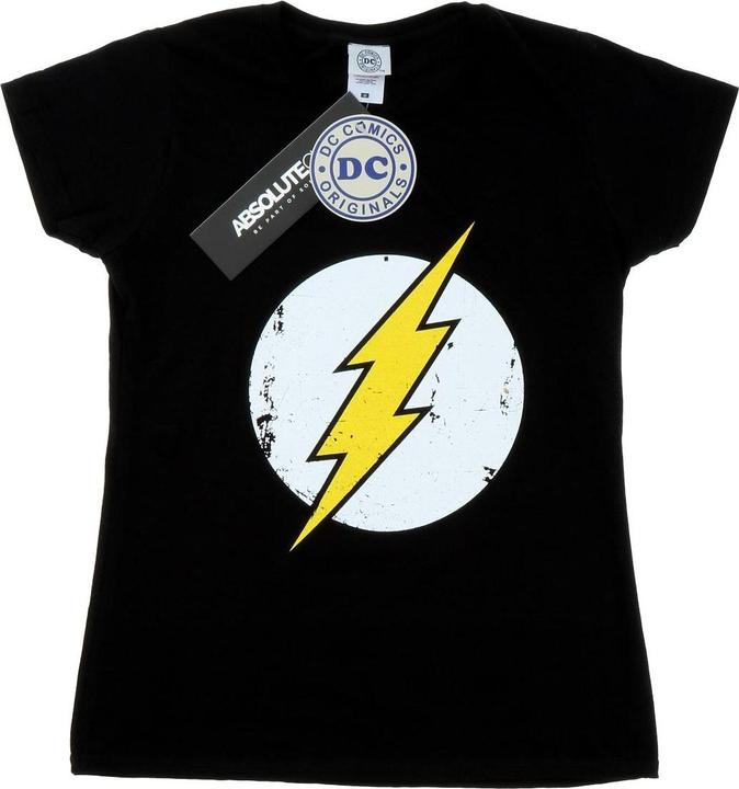 Actual product image Womens/Ladies Flash Distressed Logo Cotton T-Shirt (XL)