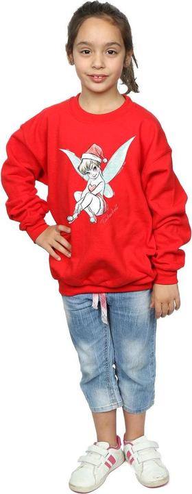 Actual product image Disney Girls Tinkerbell Christmas Fairy Sweatshirt (140, 146)