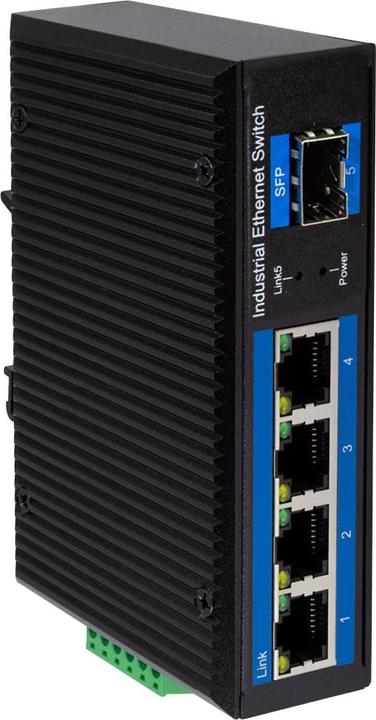 Produktbild LogiLink Industrie Gigabit Ethernet Switch, 4-Port 1000 Mbit/s + 1 Port SFP (5 Ports)