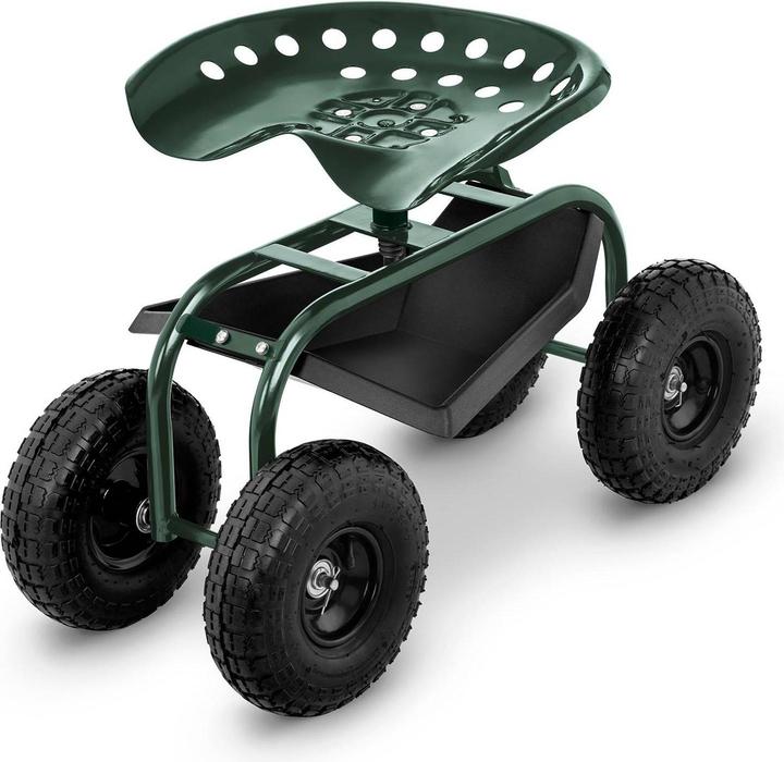 Produktbild Hillvert Fahrbarer Gartensitz Rollsitz Garten Gartenhelfer Sitzwagen Gartenwagen 150 kg (150 kg)