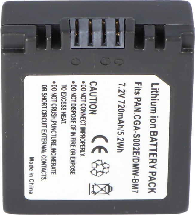 Produktbild AccuCell Akku Panasonic CGA-S002, CGR-S002, DMW-BM7 (Akku)