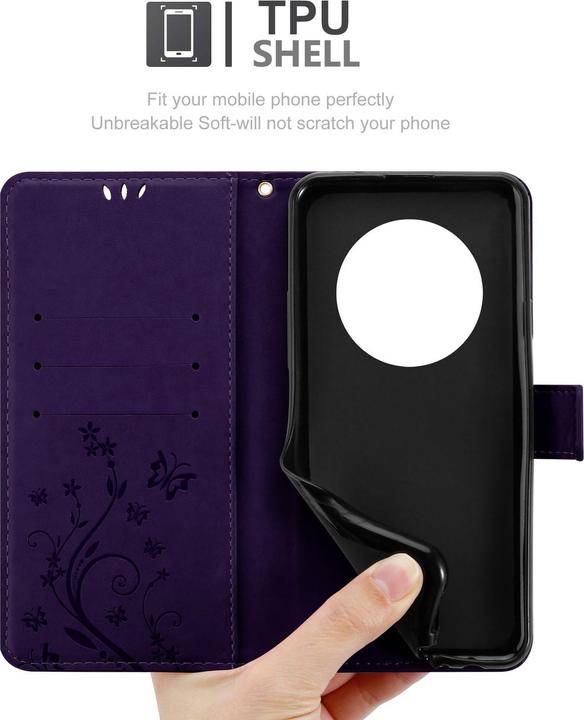 Produktbild Cadorabo Hülle für Honor Magic 7 Lite mit Blumen Muster (Honor Magic7 Lite)
