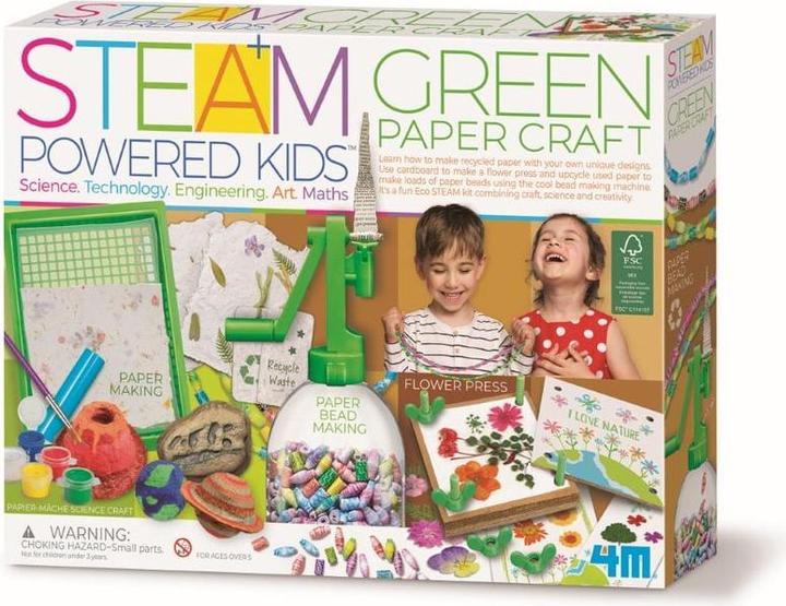 Produktbild Scandinavian Baby Products 4M - STEAM POWERED KIDS / Green Paper craft (4M-05542)