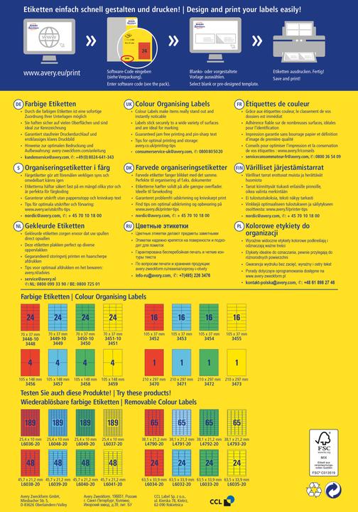 Image du produit Avery Étiquettes d'organisation