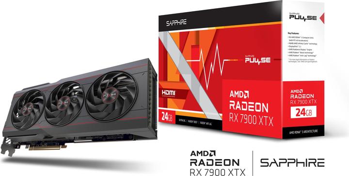 Actual product image Sapphire Radeon RX 7900 XTX Pulse (24 GB)