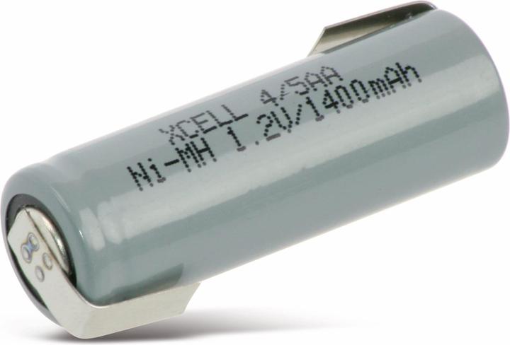 Immagine prodotto XCell Batteria NiMH, cella industriale, 4/5AA, etichetta a saldare a Z, 43x14,5mm, 1,2V/1400mA (4/5 AA)