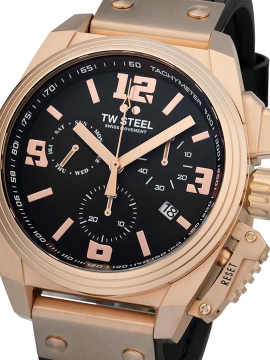 Produktbild TW-Steel TW1115 Canteen Chronograph Herrenuhr 46mm 10ATM (Chronograph, 46 mm)