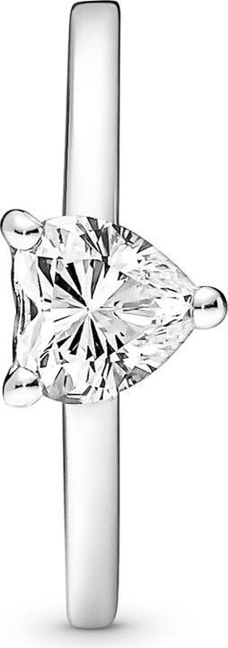 Image du produit Pandora Bague solitaire coeur étincelante (48, Argent 925)