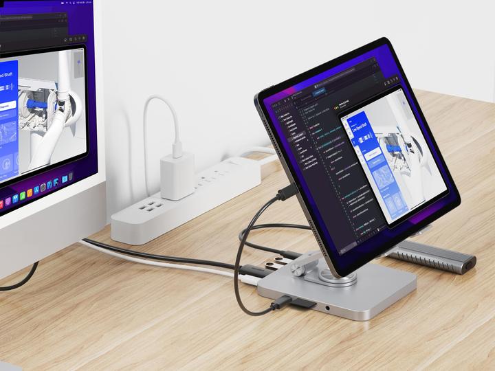 Produktbild Conceptronic Tablet Halterung inkl 8-in-1 Docking Station si