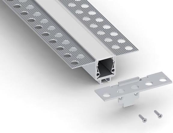 Image du produit LEDsON Embout pour profilé en placoplâtre RSL15 US, sans trou de câble - 1 pièce
