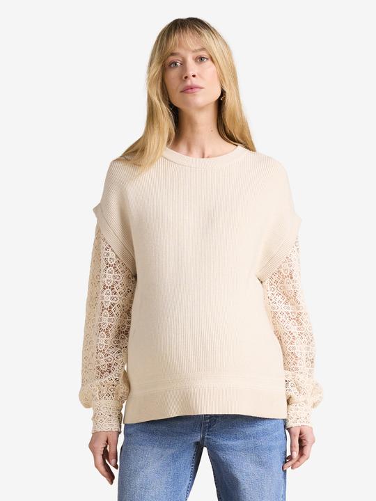 Produktbild Envie de Fraise Umstandspullover mit Ärmeln aus Spitze, Recycling-Polyester (W32/L34)