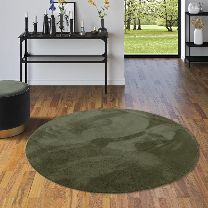 Produktbild Pergamon Luxus Super Soft Fellteppich Pearl Rund (120 x 120 cm)