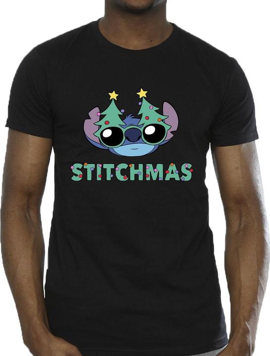 Immagine prodotto Disney Lilo & Stitch Stitchmas Glasses Maglietta Uomo (L)