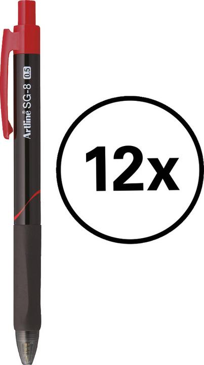 Produktbild Artline Kugelschr. SG-8 0.5 mm rot (Rot, 12 x)