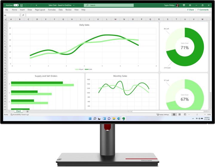 Produktbild Lenovo ThinkVision P27q-30 (2560 x 1440 Pixel, 27")