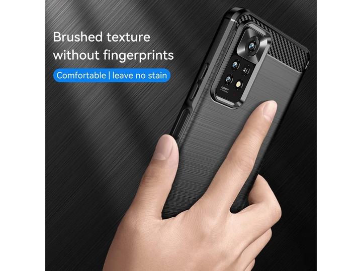 Actual product image Screenguard Xiaomi Redmi Note 11 Pro+ 5G Case Carbon Brushed Soft TPU (Xiaomi Redmi Note 11 Pro+ 5G)