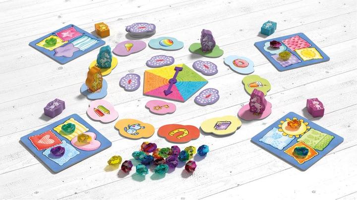 Actual product image Haba Unicorn glitter happiness game collection (English, German, Italian, French)