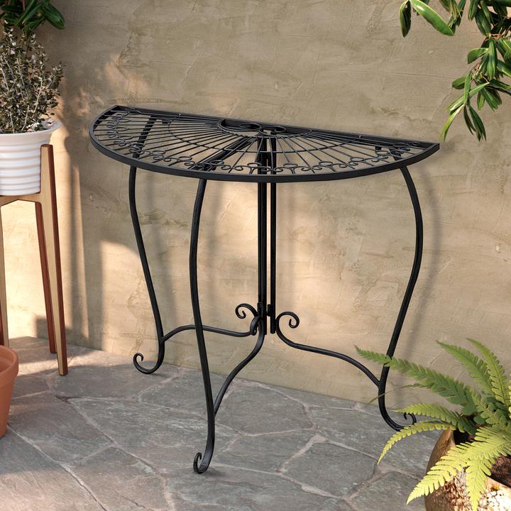 Actual product image Mojawo Wall table side table garden table balcony table semicircular foldable (80 cm)