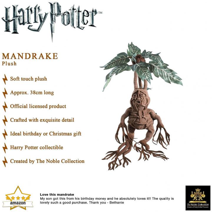 Immagine prodotto Noble Collection Harry Potter - Peluche Collector: Mandragora