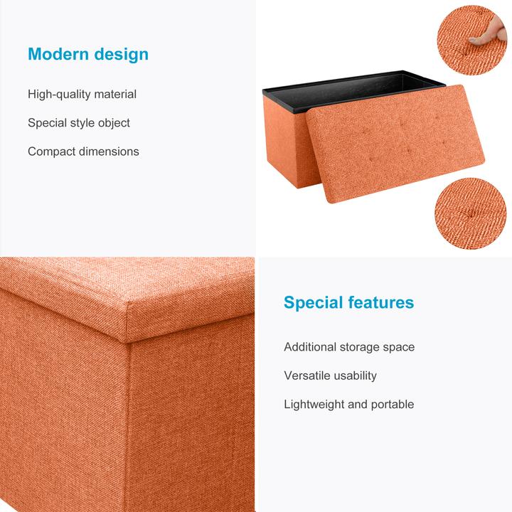 Actual product image Intirilife Bench MANDARINES ORANGE (38.78 cm)