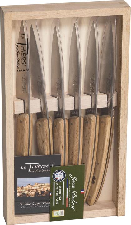 Actual product image Laguiole Jean Dubost knife set 6 pcs, oak wood (10.50 cm)