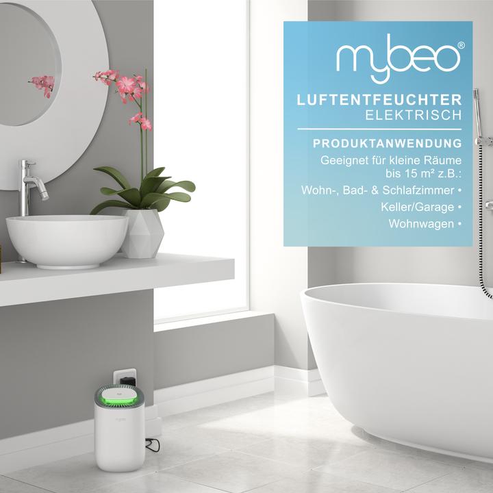 Produktbild Mybeo Luftentfeuchter, elektrischer Entfeuchter, Dehumidifier, Peltier Raumentfeuchter, 600 ml Tank (15 m²)