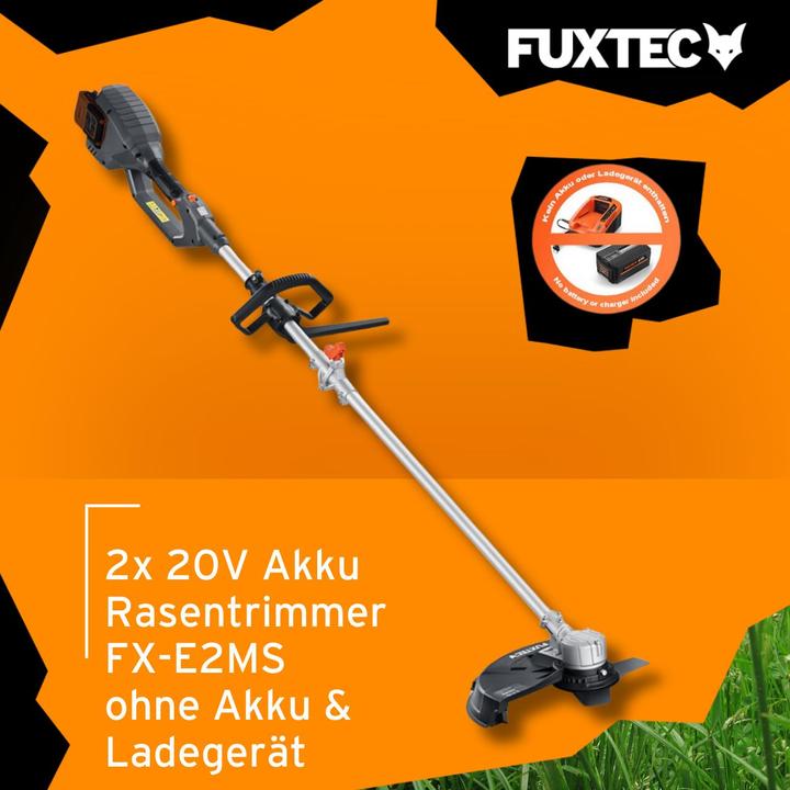 Image du produit Fuxtec Débroussailleuse sans fil 40V FX-E2MS (Fils coupe-herbe, Lame de coupe en métal)
