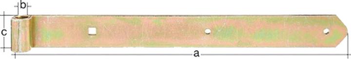 Immagine prodotto GAH Cinghia per tapparella lunghezza 1400 x 20 x 60 mm spessore 8 mm acciaio galv. zincato film passivo