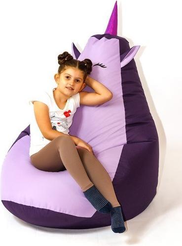 Actual product image Go Gift Sako bag pouffe unicorn purple light purple L 105 x 80 cm