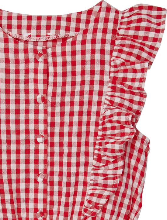 Produktbild Vertbaudet Karierter Mädchen Jumpsuit mit Volants (116)