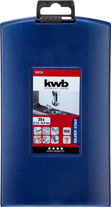 Produktbild kwb Spiralbohrer Set 25-teilig (1 mm, 1.5 mm, 2 mm, 2.5 mm, 3 mm, 3.5 mm, 4 mm, 4.5 mm, 5 mm, 5.5 mm, 6 mm, 6.5 mm, 7 mm, 7.5 mm, 8 mm, 8.5 mm, 9 mm, 9.5 mm, 10 mm, 10.5 mm, 11 mm, 11.5 mm, 12 mm, 12.5 mm, 13 mm)