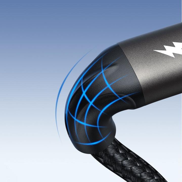Actual product image Joyroom Light-Speed ​​Series SA25-AC6 USB-A / USB-C Fast Transfer Cable 100W 2m - Black (2 m)